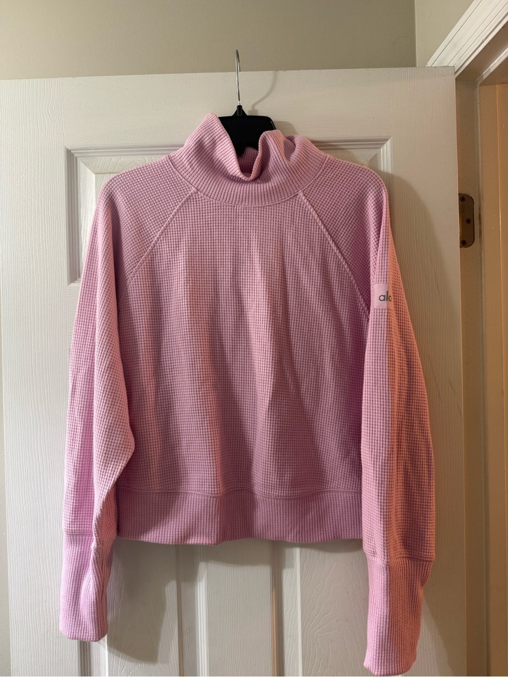 Alo Yoga Pink Waffle Mockneck - Picture 2 of 3